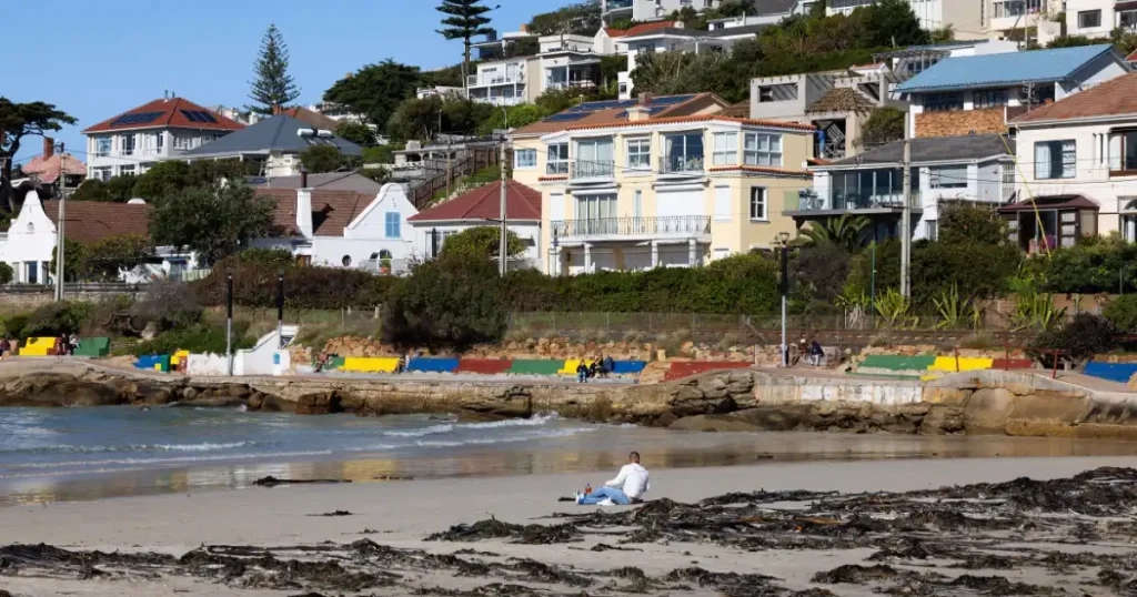 Camps Bay in Cape Town, offering great warm places to go in December