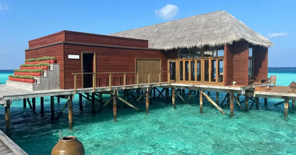 Luxury overwater villa in the Maldives, among the best places to travel to in december for a tropical escape